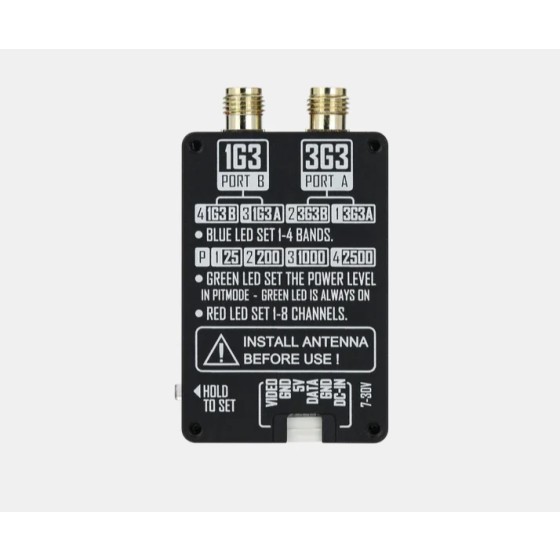 RushFPV 1.3G 3.3G DUAL BAND 2.5W VTX High Power Video Audio Module with SMA Antenna for Long Range Drone VTX